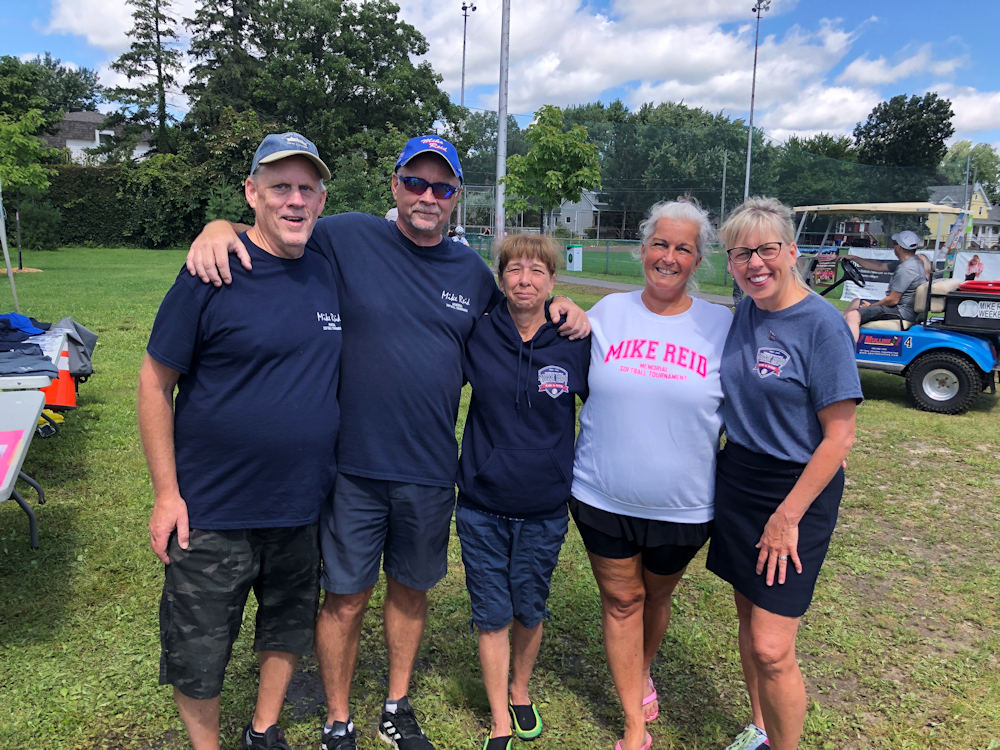 Committee members with Mme. Poulet